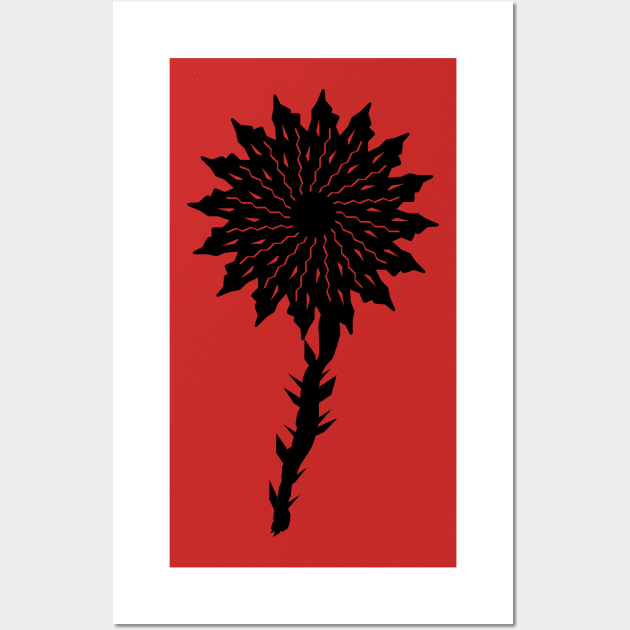 Evil Flower Fleur du Mal Wall Art by Zeroeroroo